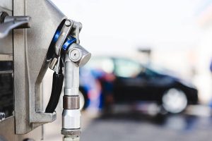 LPG auto gas refueling on petrol station. Copy space. LPG auto gas refueling on petrol station. Copy space.